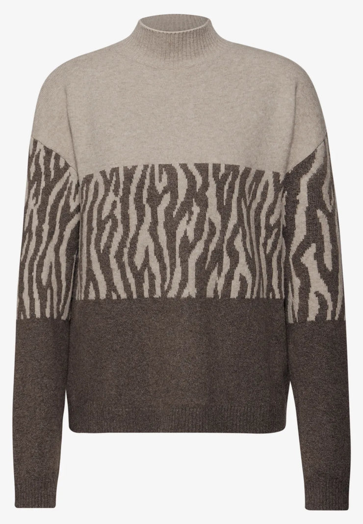Street One - Colorblock jacquard sweater