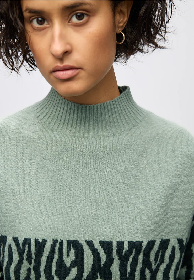 Street One - Colorblock jacquard sweater
