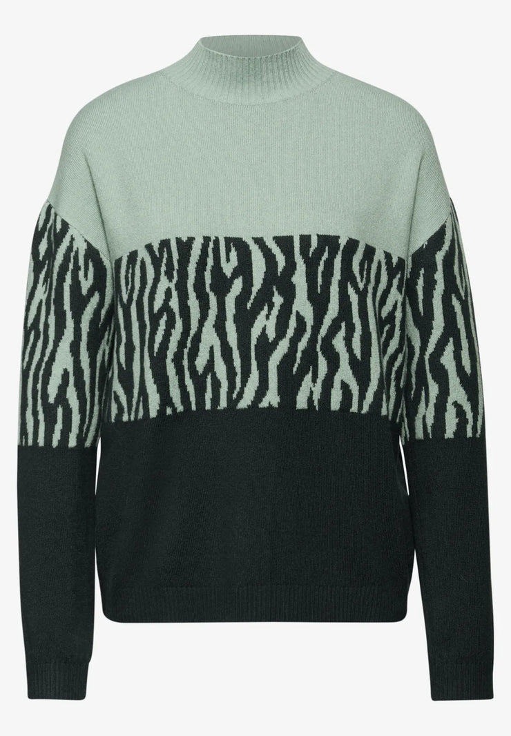 Street One - Colorblock jacquard sweater