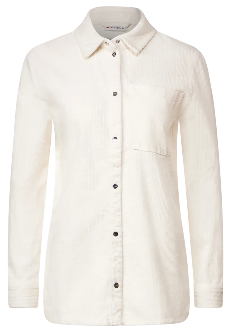 Street One cream white cord overshirt - Krämvit skjortjacka manchester –