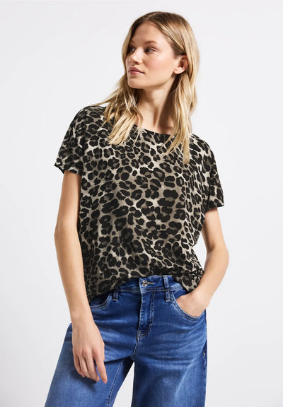 Street One - Crista Leopardmönstrad T-shirt