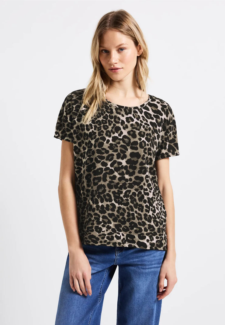 Street One - Crista Leopardmönstrad T-shirt