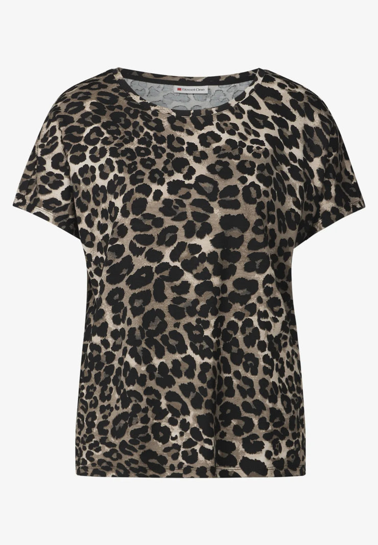 Street One - Crista Leopardmönstrad T-shirt