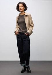 Street One - Dark nomad brown melange pullover