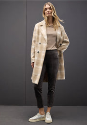 Street One - Hope brun byxa i mocka-look
