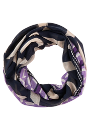 Street One - Mörkblå mönstrad tubscarf Livaeco™
