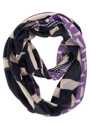 Street One - Mörkblå mönstrad tubscarf Livaeco™