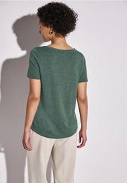 Street One - Grön t-shirt med texttryck