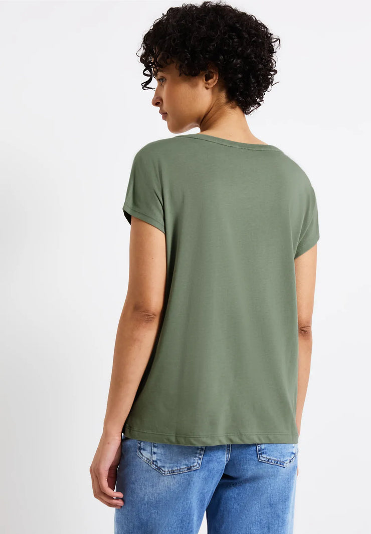 Street One - Grön T-shirt NATURAL