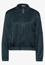 Street One - Grön satin bomberjacka