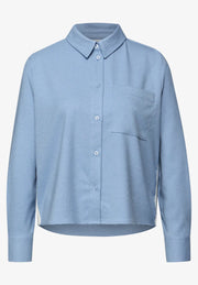 Street One - Kort blå skjortblus