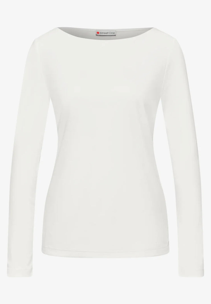 Street One - Lanea fodrad topp off white