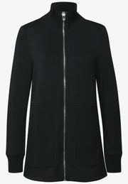Street One - Svart lång sweatshirtjacka