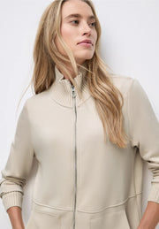 Street One - Beige lång sweatshirtjacka