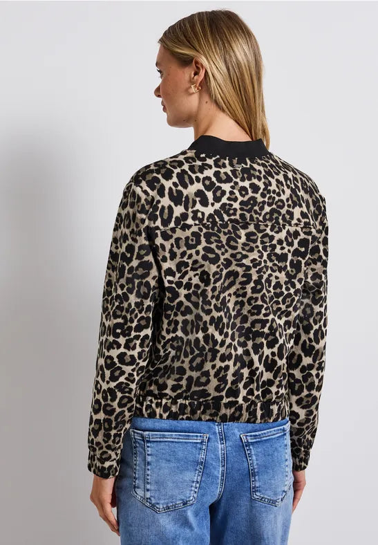 Street One - Leopardmönstrad bomberjacka