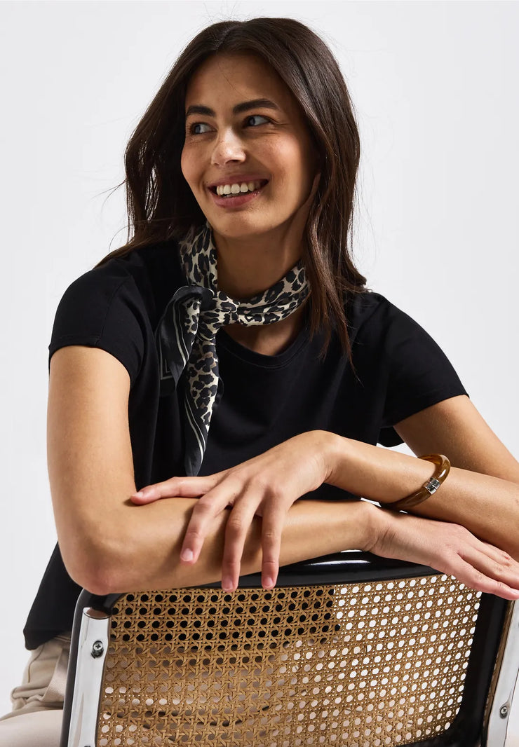 Street One - Leopardmönstrad liten scarf