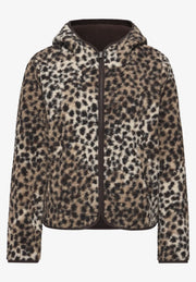 Street One - Leopardmönstrad teddyjacka