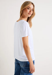 Street One - Vit t-shirt Livaeco™