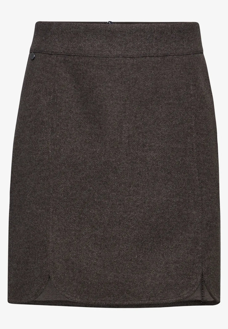 Street One - Maja brun kjol i ylle-look