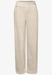 Street One - Beige byxa i manchesterjersey