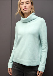 Street One - Mintgrön stickad polotröja