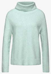 Street One - Mintgrön stickad polotröja