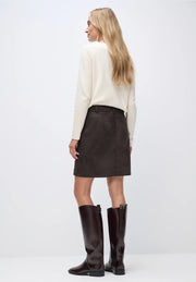 Street One - Brun kjol i mocka-look