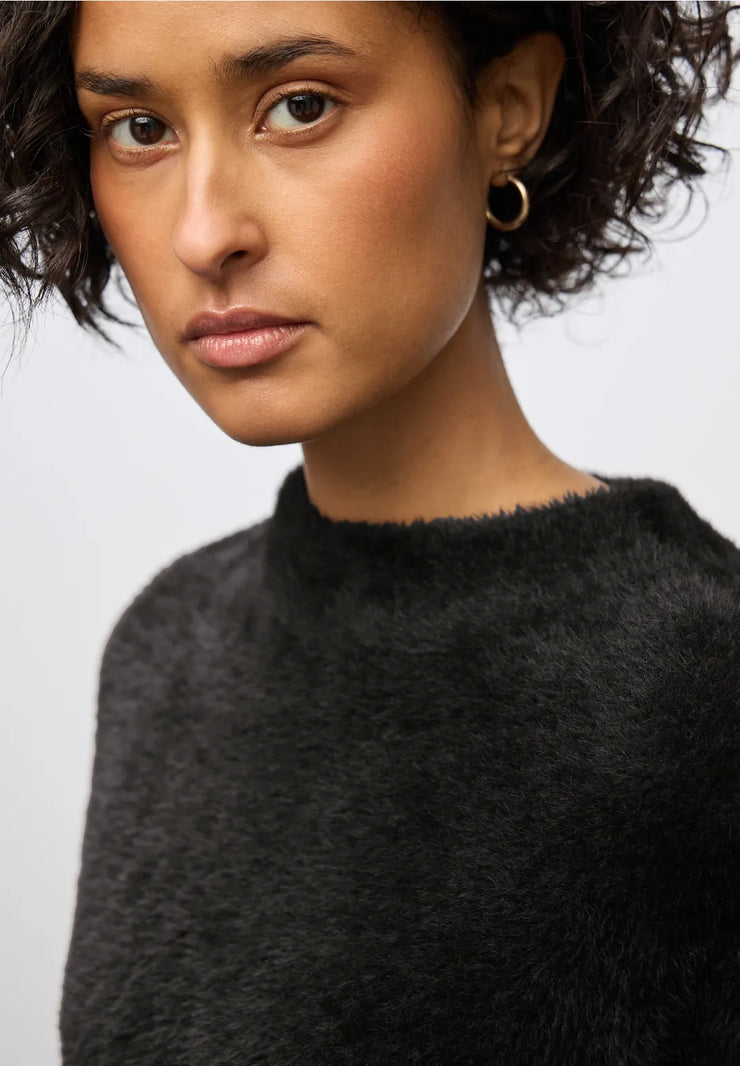 Street One - Mörkbrun fjädergarnströja