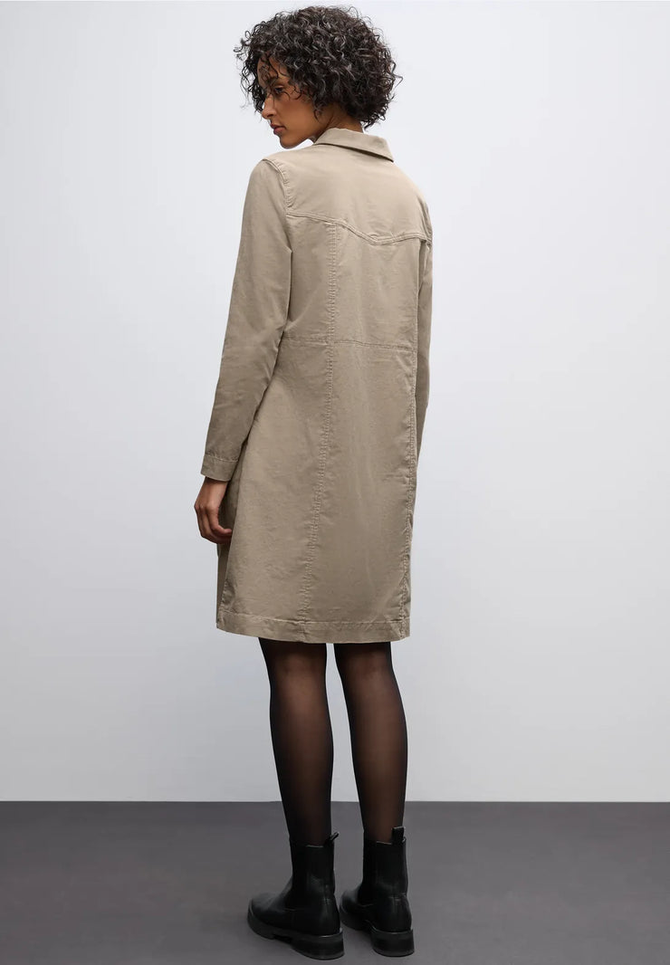 Street One - Beige manchesterklänning