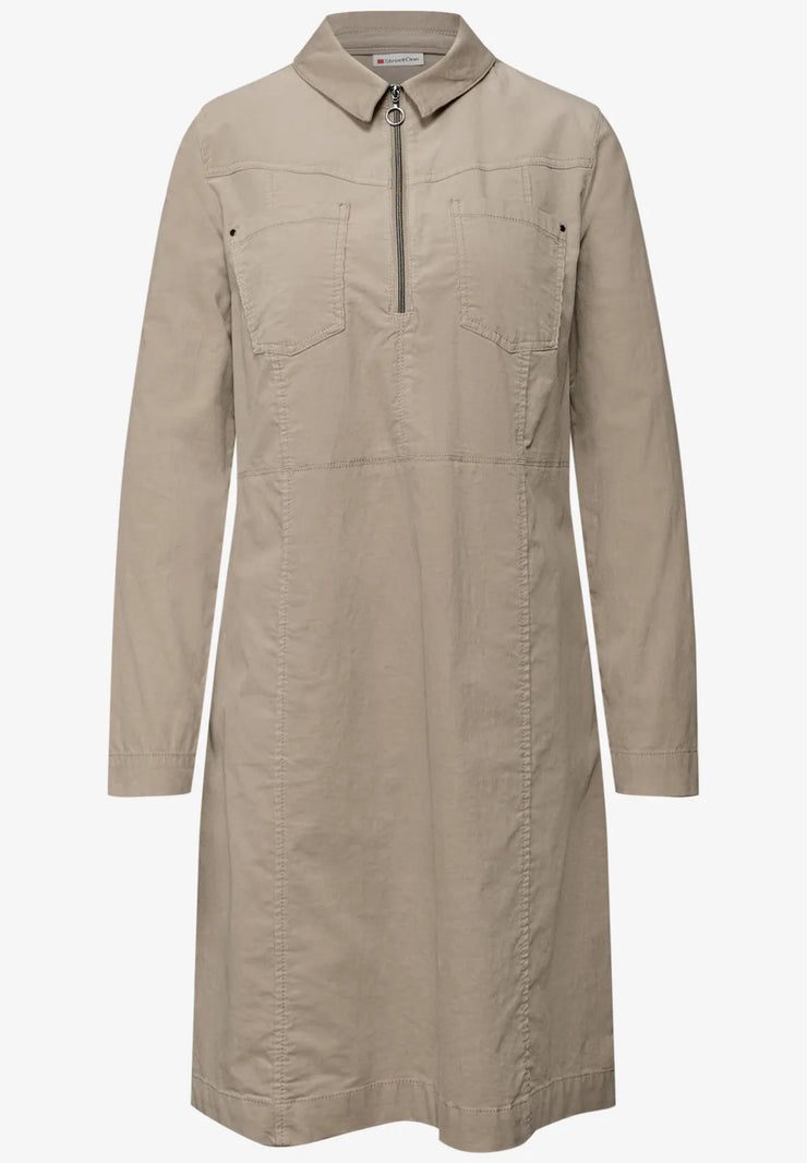 Street One - Beige manchesterklänning