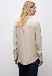 Street One - Beige blus med revär