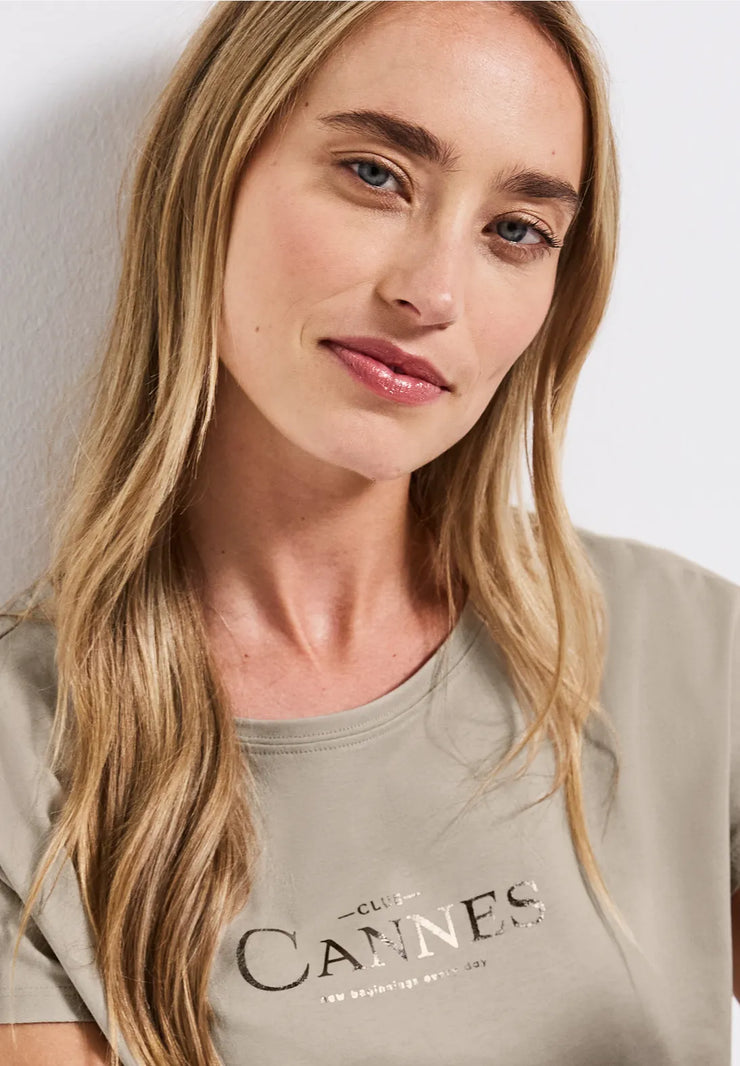 Street One - Beige T-shirt Club Cannes