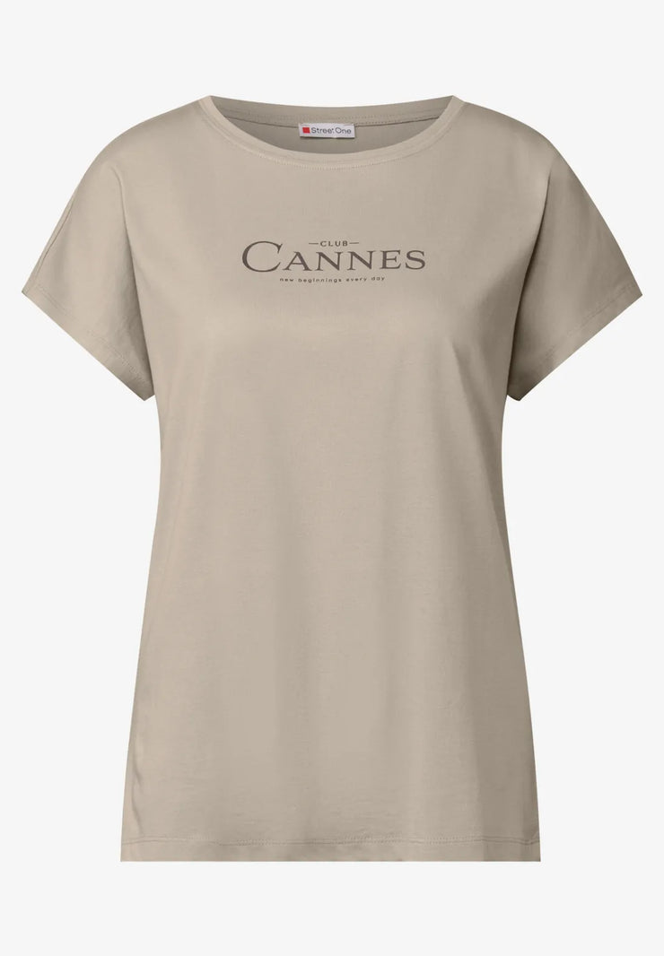 Street One - Beige T-shirt Club Cannes