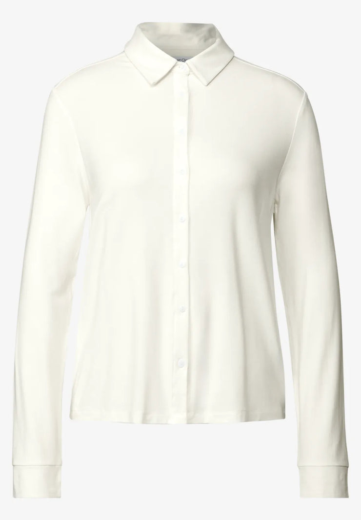 Street One - Off white blus i trikå