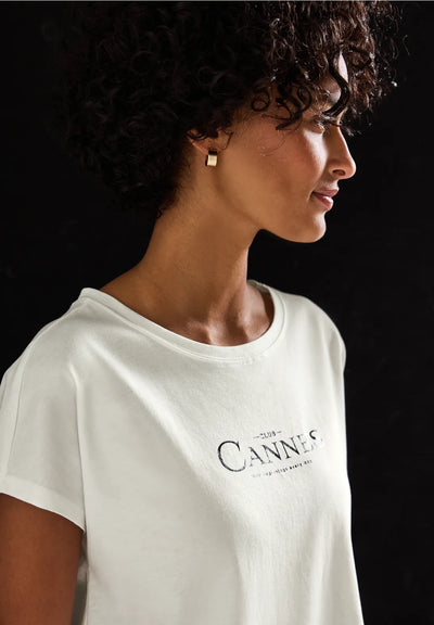 Street One - Off white T-shirt Club Cannes