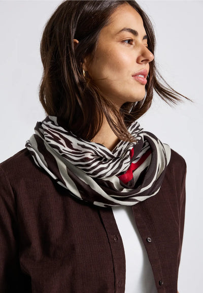 Street One - Brun mönstrad tubscarf Livaeco™