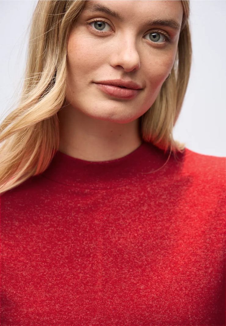 Street One - Röd polotopp med dragsko