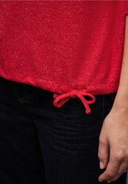 Street One - Röd polotopp med dragsko