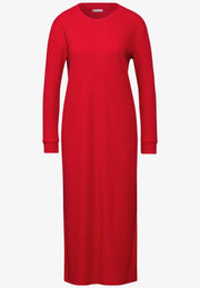 Street One - Röd ribbad klänning