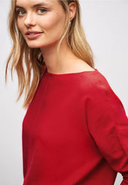 Street One - Röd tröja med pingvinärm