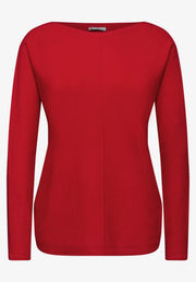 Street One - Röd tröja med pingvinärm