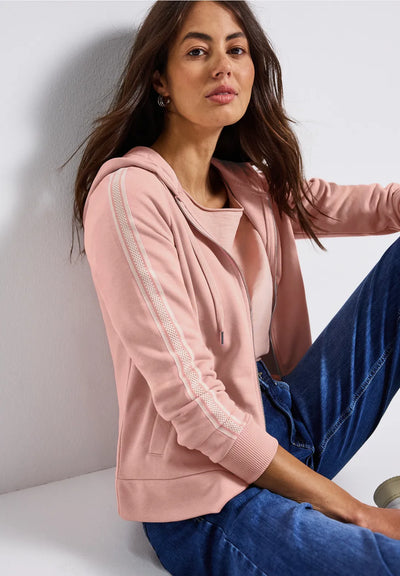 Street One - Rosa jacka med huva