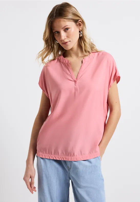 Street One - Rosa kortärmad blus