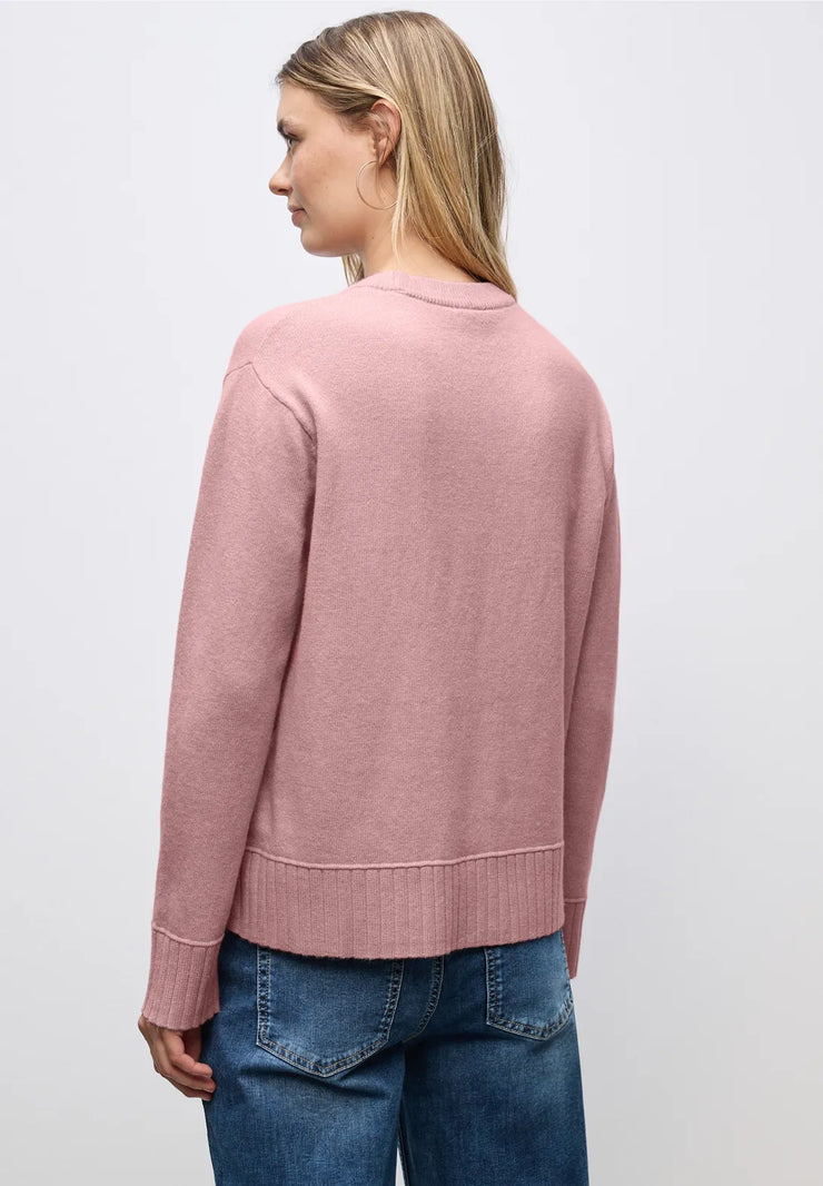 Street One - Rosa stickad tröja