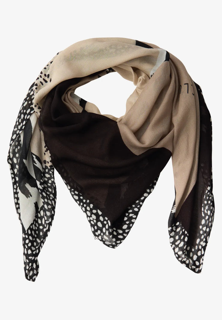 Street One - Brun beige fyrkantssjal Livaeco™