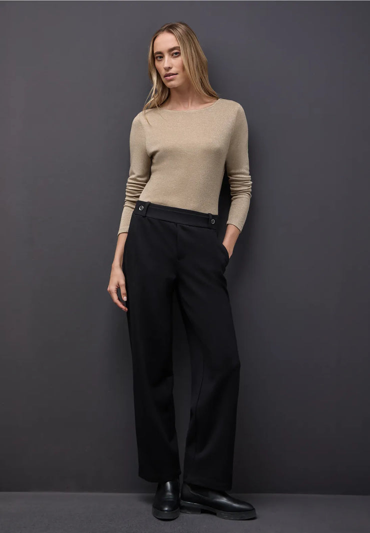 Street One - Beige glittrig topp