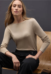 Street One - Beige glittrig topp