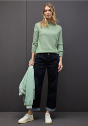 Street One - Serene green melange pullover