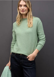 Street One - Serene green melange pullover