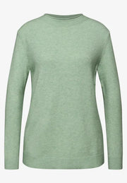 Street One - Serene green melange pullover
